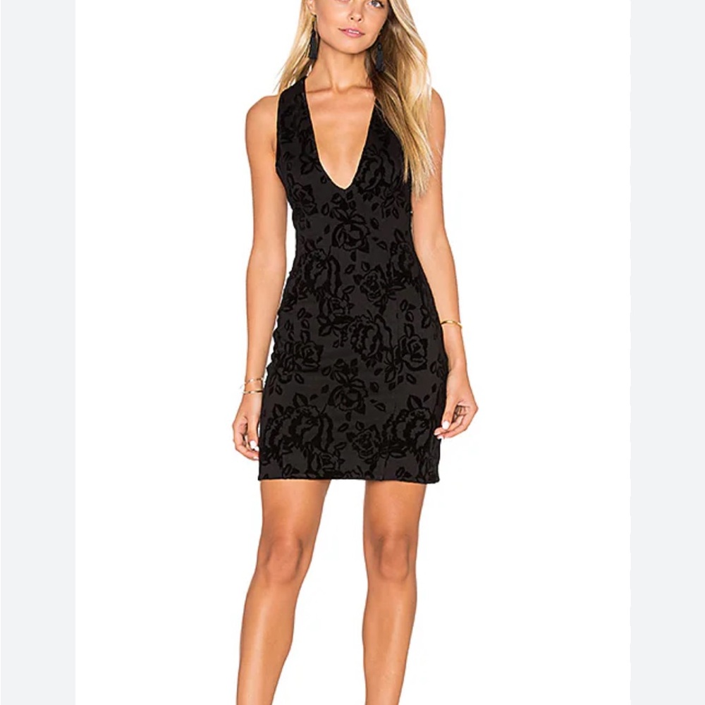 Free people formal black velvet dress
